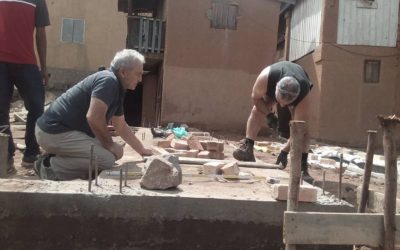 Volontaires au travail à Fosarato