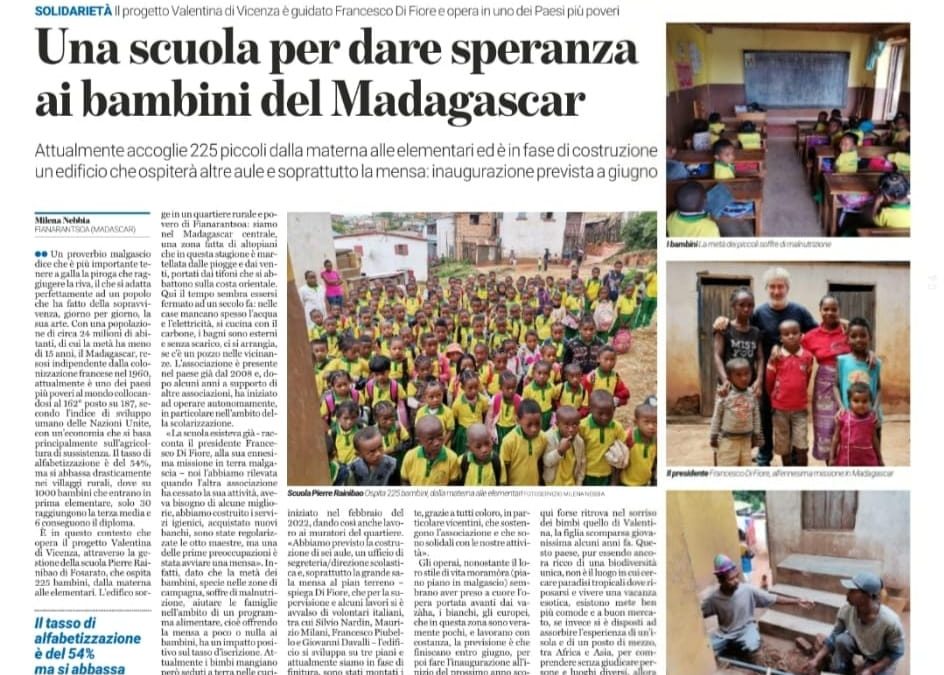 L’articolo della volontaria Milena Nebbia, pubblicato sul Giornale di Vicenza